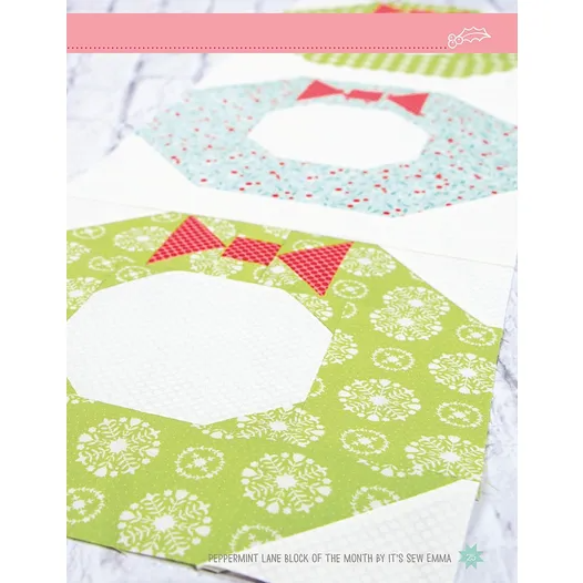 PEPPERMINT LANE Block of the Month Quilt Pattern Book