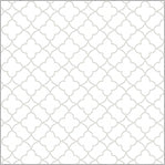 Icing: QUATREFOIL White-on-White Fabric by Windham Fabrics (1/2 yd.)