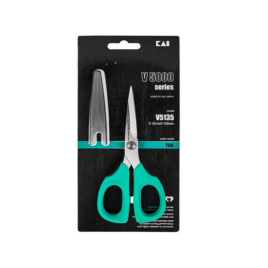 Kai 5.5" Micro-Serrated Embroidery Scissors with Blade Cover