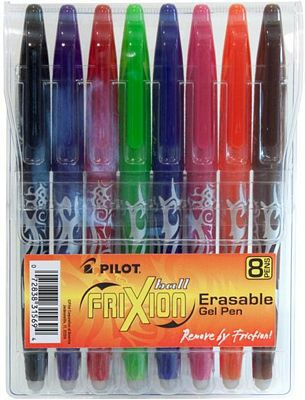 Pilot FRIXION Erasable Gel Pen 8pc Assorted Colors