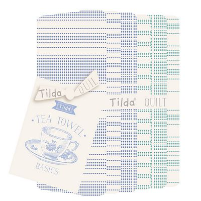 Torchon Basics Bleu et Sarcelle Fat Quarter Bundle par TILDA