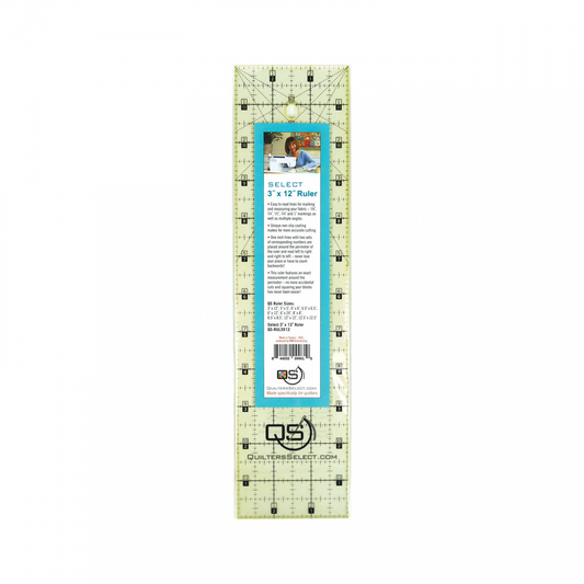 QUILTERS SELECT Non-Slip 3"X12" Ruler